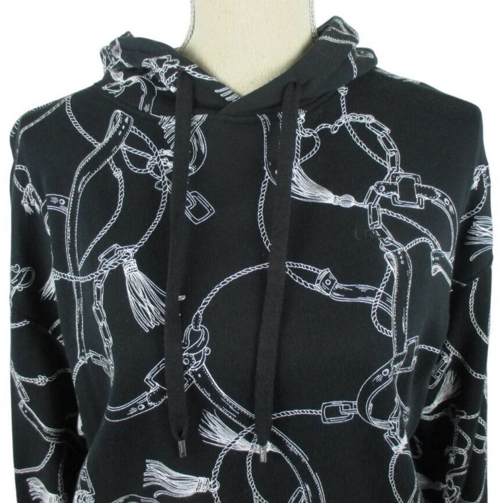 ❤️ SOLD SOLD SOLD Lauren Ralph Lauren Black and White Patterned Hoodie